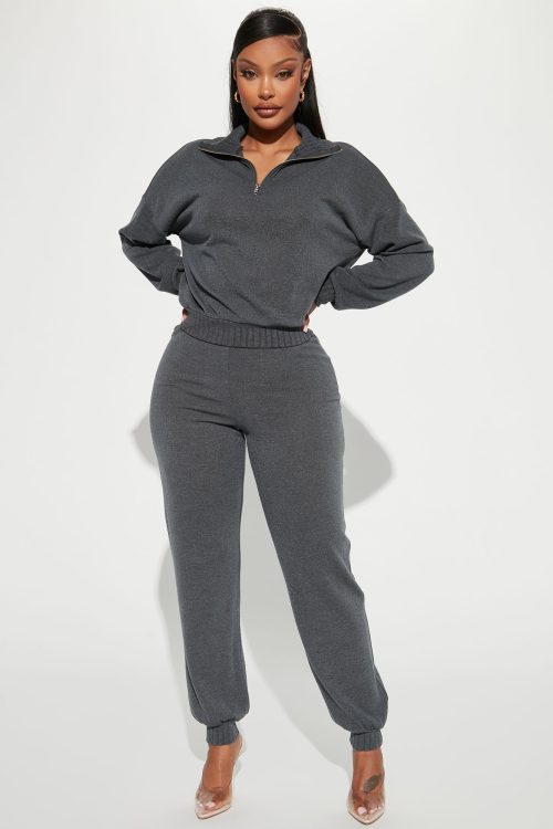 Right Again Jogger Set  – Charcoal