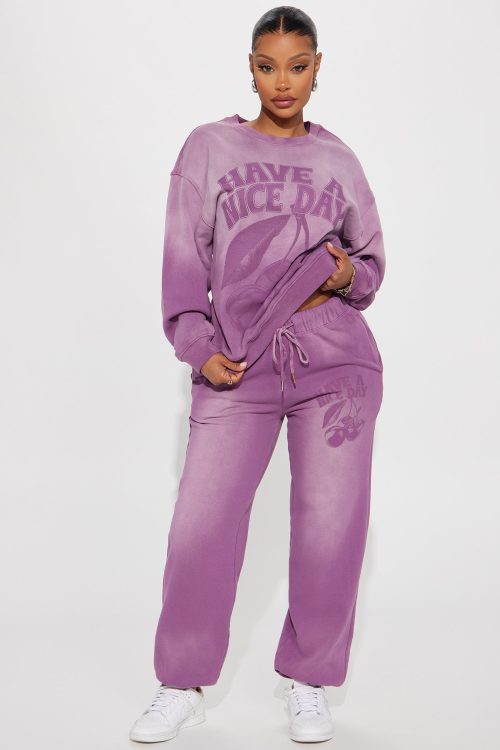 Nicer Days Jogger Set – Purple