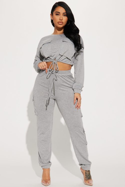 Finding Time Jogger Set  – Heather Grey