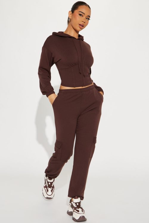 Always Chillin’ Jogger Set – Brown