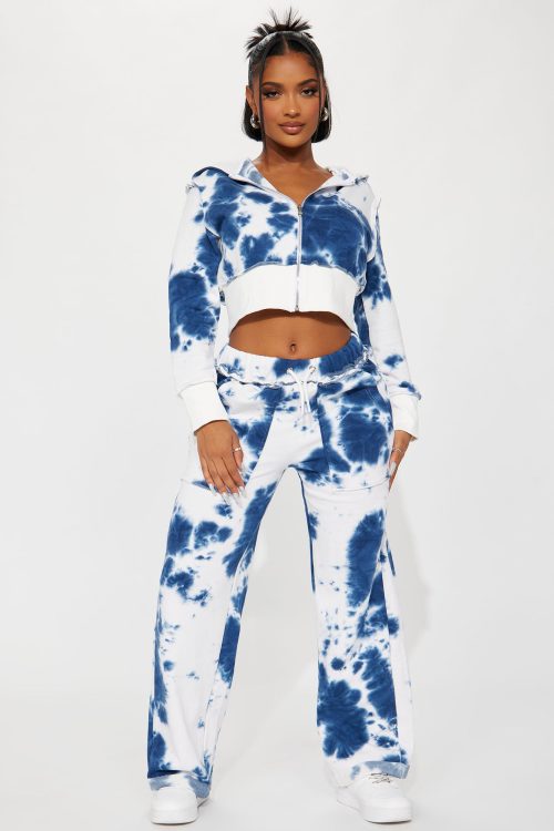 Throwback Tie Dye Jogger Set – Navy