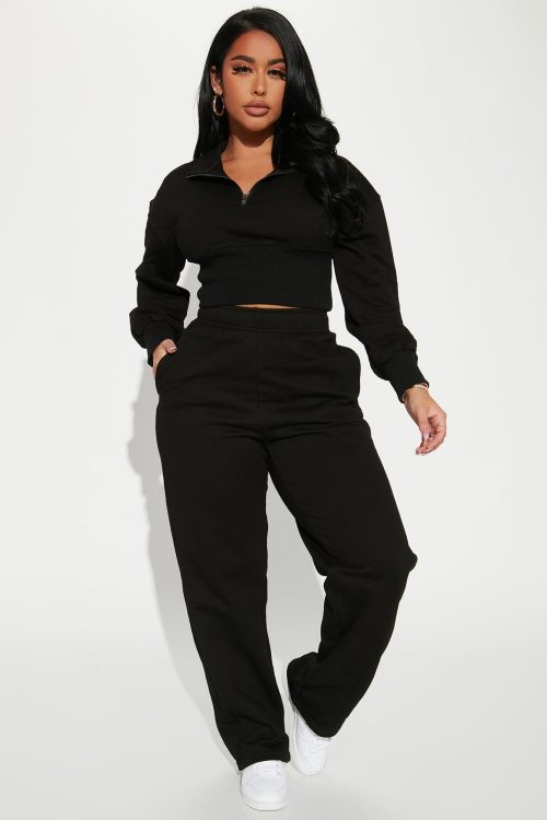 Its Always Casual Pant Set – Black